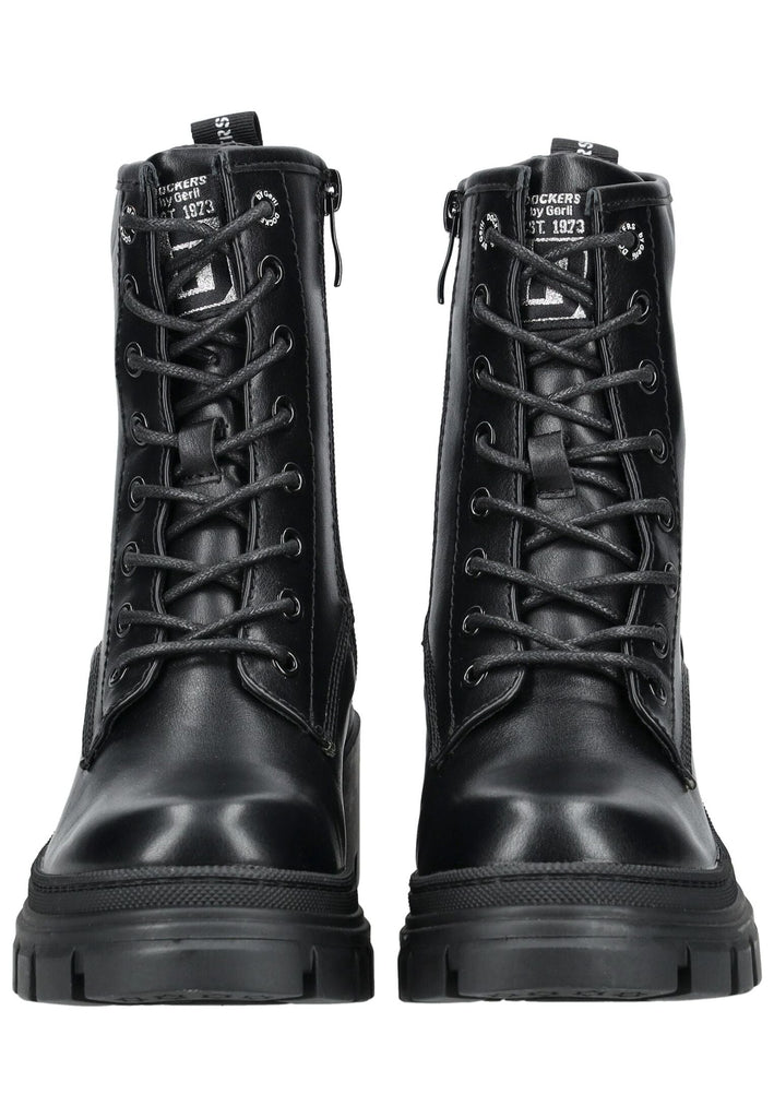 Dockers Stiefelette Lederimitat Schwarz Warmfutter