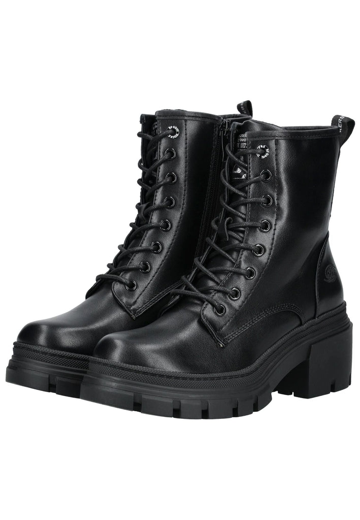 Dockers Stiefelette Lederimitat Schwarz Warmfutter
