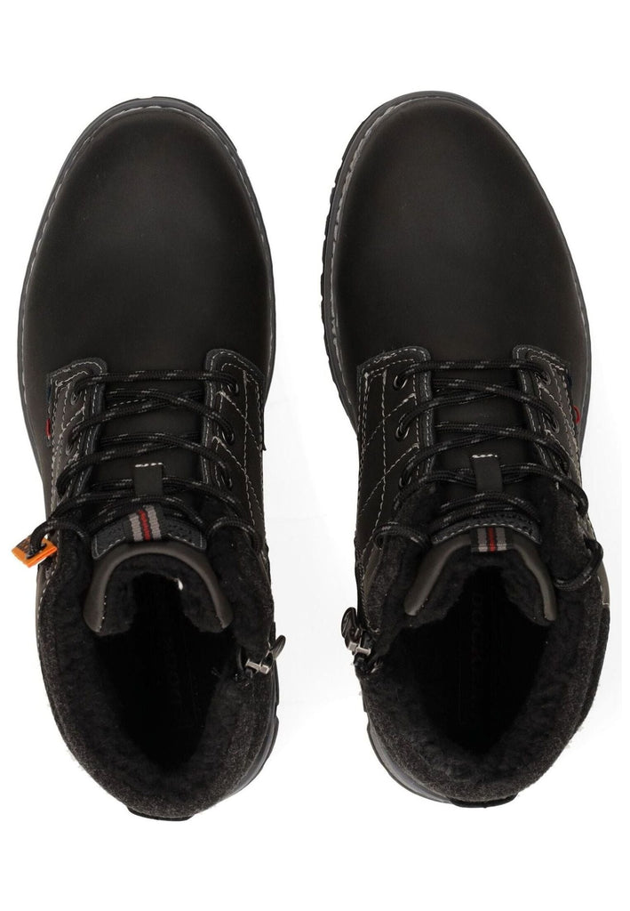 Dockers Stiefelette Lederimitat Schwarz Warmfutter