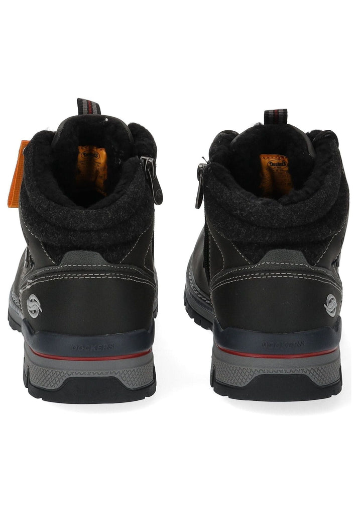 Dockers Stiefelette Lederimitat Schwarz Warmfutter