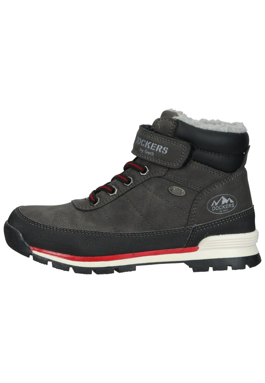 Dockers Stiefelette Lederimitat Schwarz Warmfutter