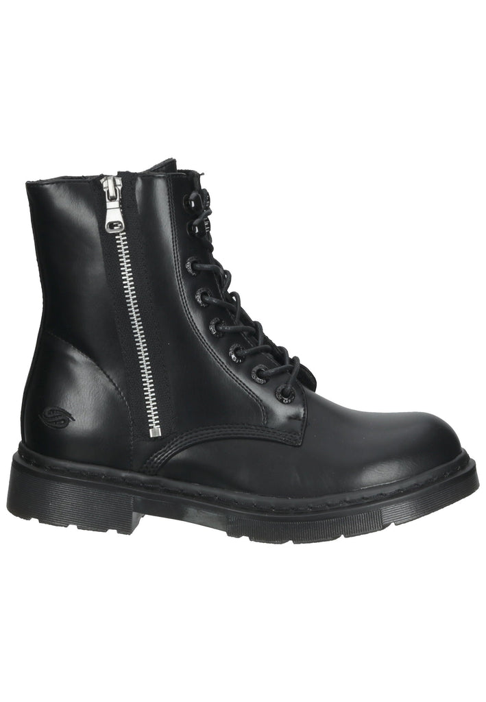Dockers Stiefelette Lederimitat Schwarz Warmfutter