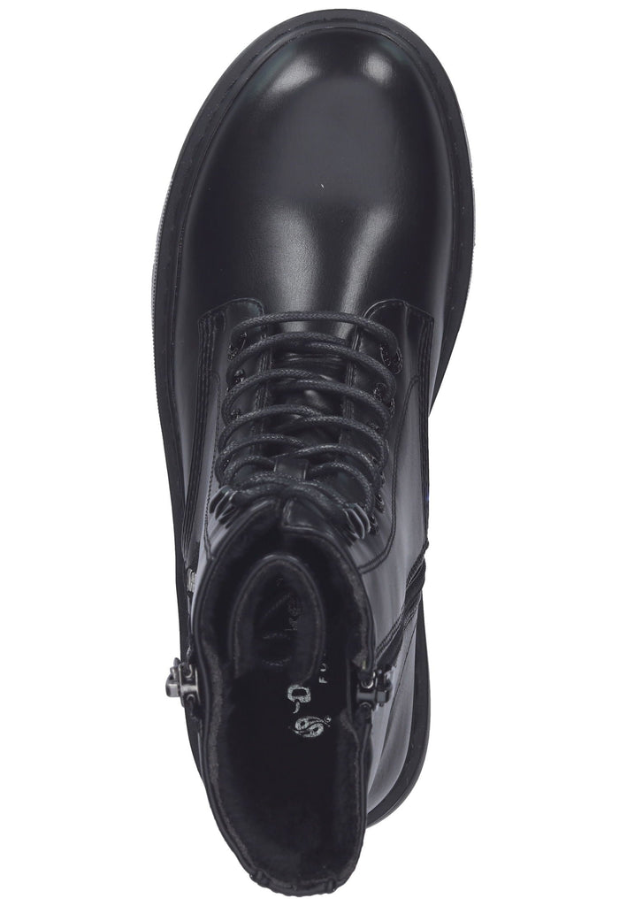 Dockers Stiefelette Lederimitat Schwarz Warmfutter