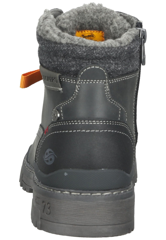 Dockers Stiefelette Lederimitat Schwarz Warmfutter