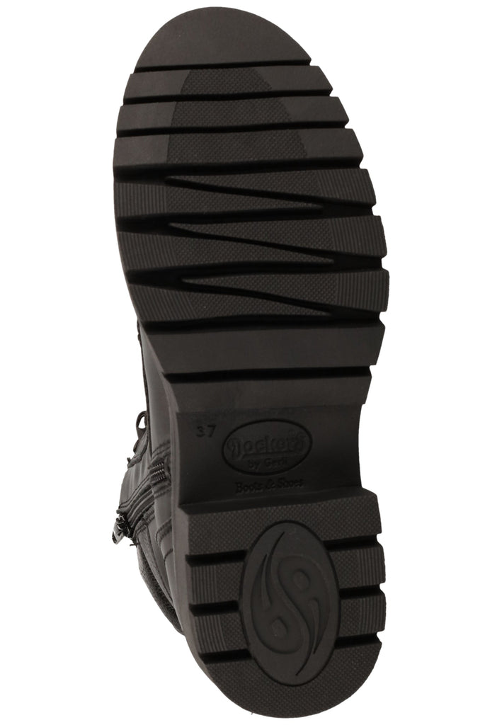 Dockers Stiefelette Lederimitat Schwarz Warmfutter