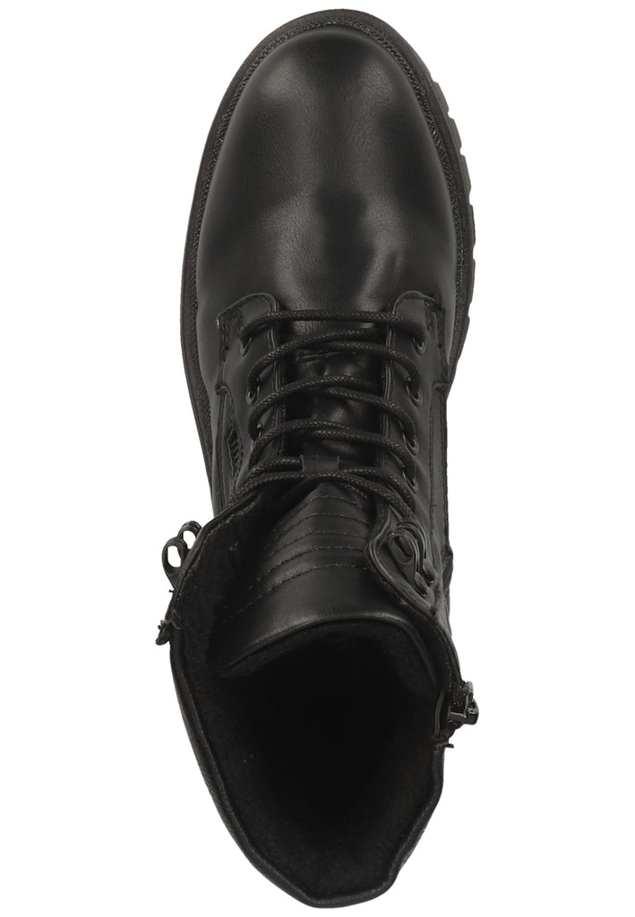 Dockers Stiefelette Lederimitat Schwarz Warmfutter