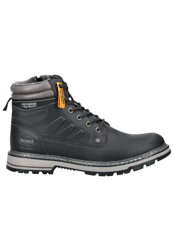 Dockers Stiefelette Lederimitat Schwarz Warmfutter
