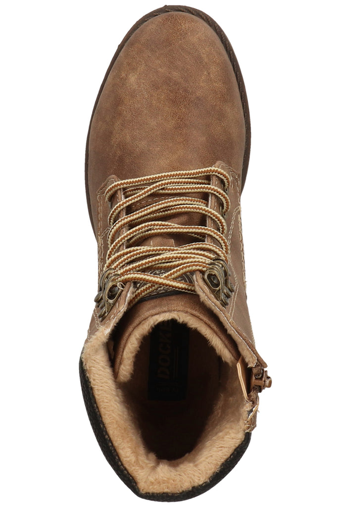 Dockers Stiefelette Lederimitat Tan Warmfutter