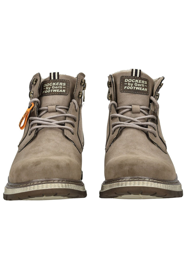 Dockers Stiefelette Lederimitat Taupe Warmfutter