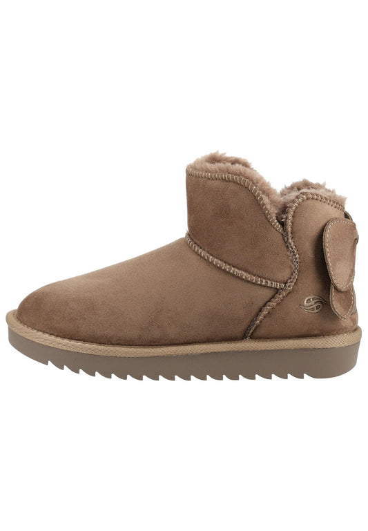 Dockers Stiefelette Lederimitat Taupe Warmfutter