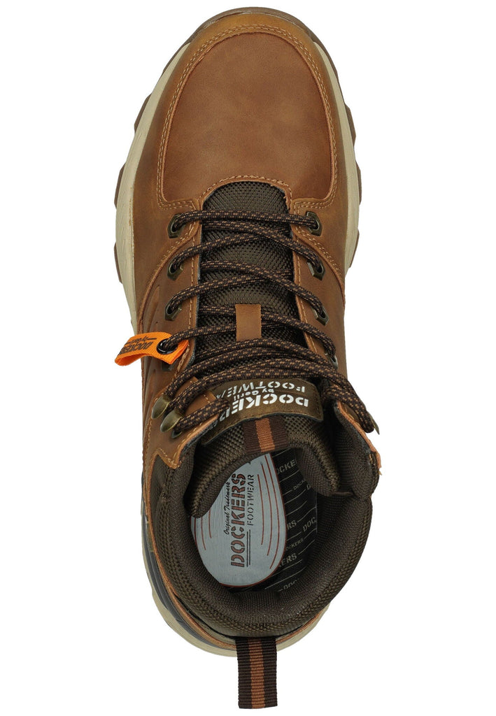 Dockers Stiefelette Lederimitat/Textil Cognac