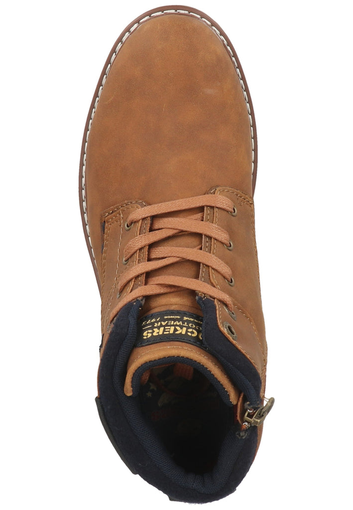 Dockers Stiefelette Lederimitat/Textil Cognac