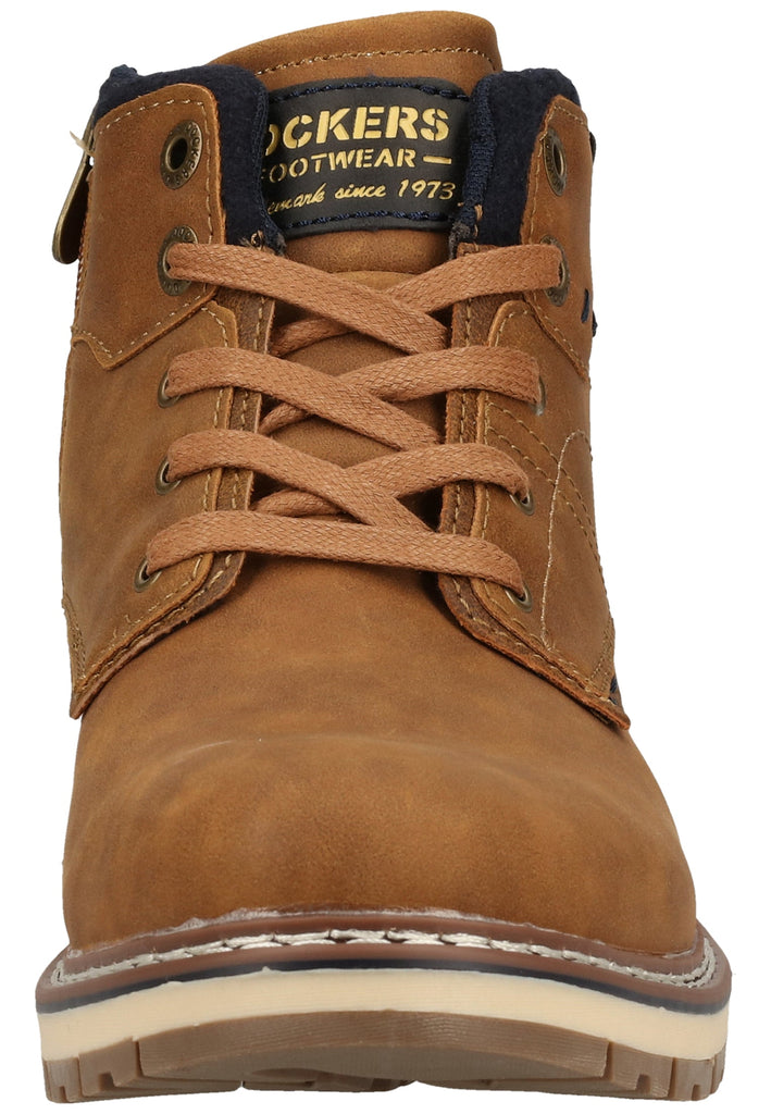 Dockers Stiefelette Lederimitat/Textil Cognac