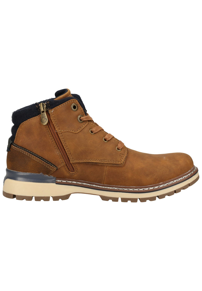 Dockers Stiefelette Lederimitat/Textil Cognac