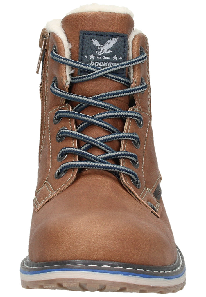 Dockers Stiefelette Lederimitat/Textil Cognac Warmfutter