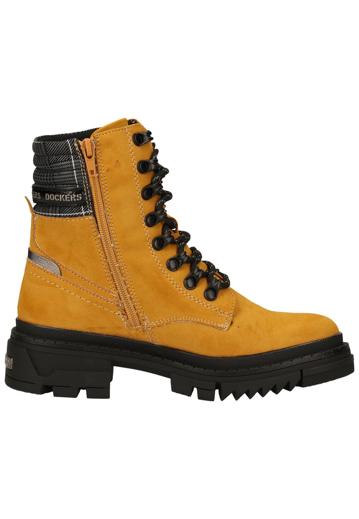 Dockers Stiefelette Lederimitat/Textil Gelb