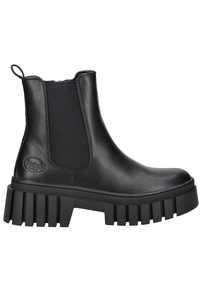 Dockers Stiefelette Lederimitat/Textil Schwarz