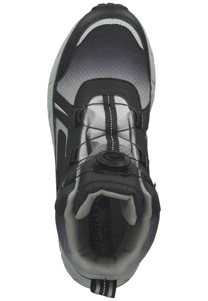 Dockers Stiefelette Lederimitat/Textil Schwarz/grau