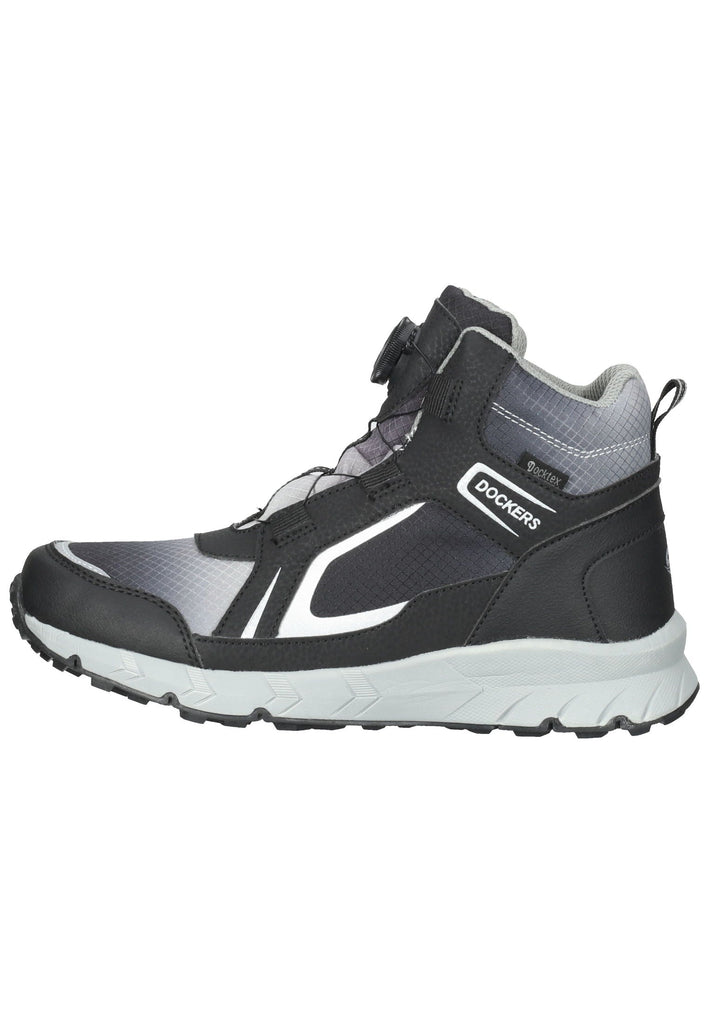 Dockers Stiefelette Lederimitat/Textil Schwarz/grau