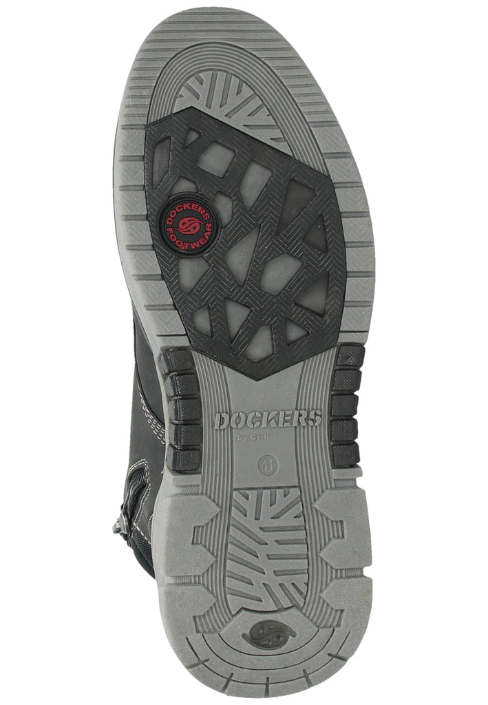 Dockers Stiefelette Lederimitat/Textil Schwarz Warmfutter