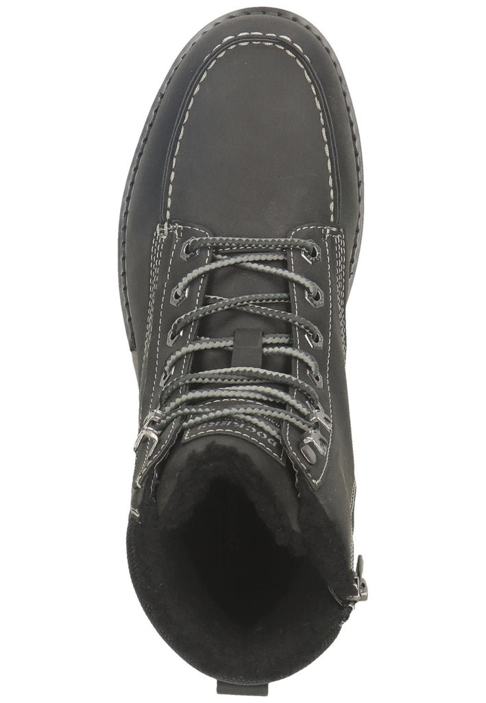Dockers Stiefelette Lederimitat/Textil Schwarz Warmfutter