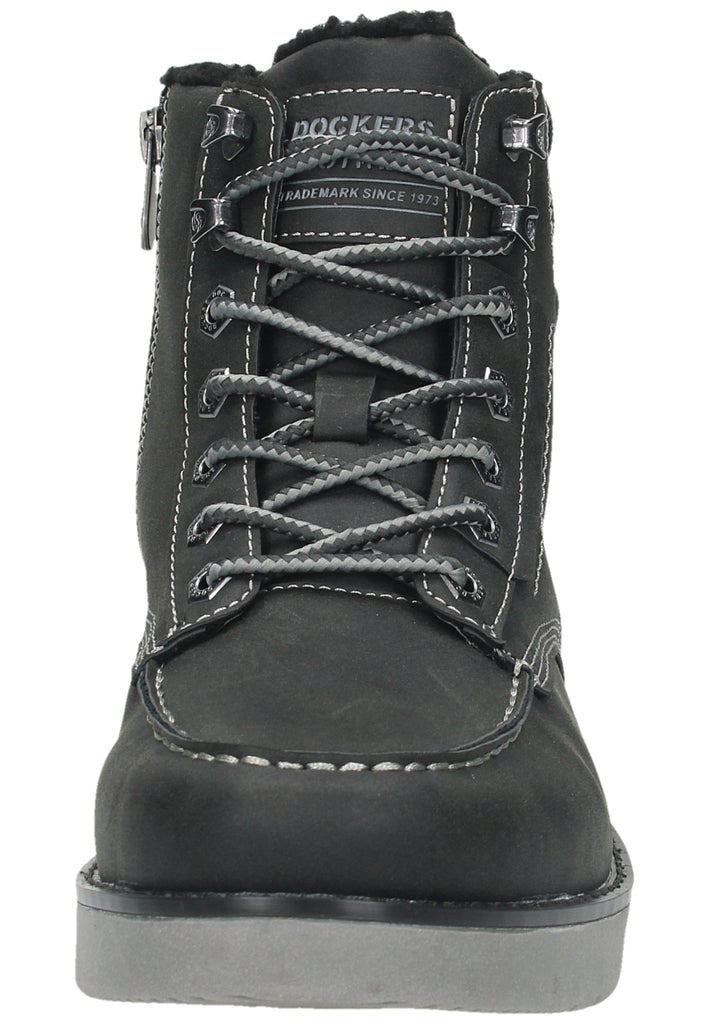 Dockers Stiefelette Lederimitat/Textil Schwarz Warmfutter
