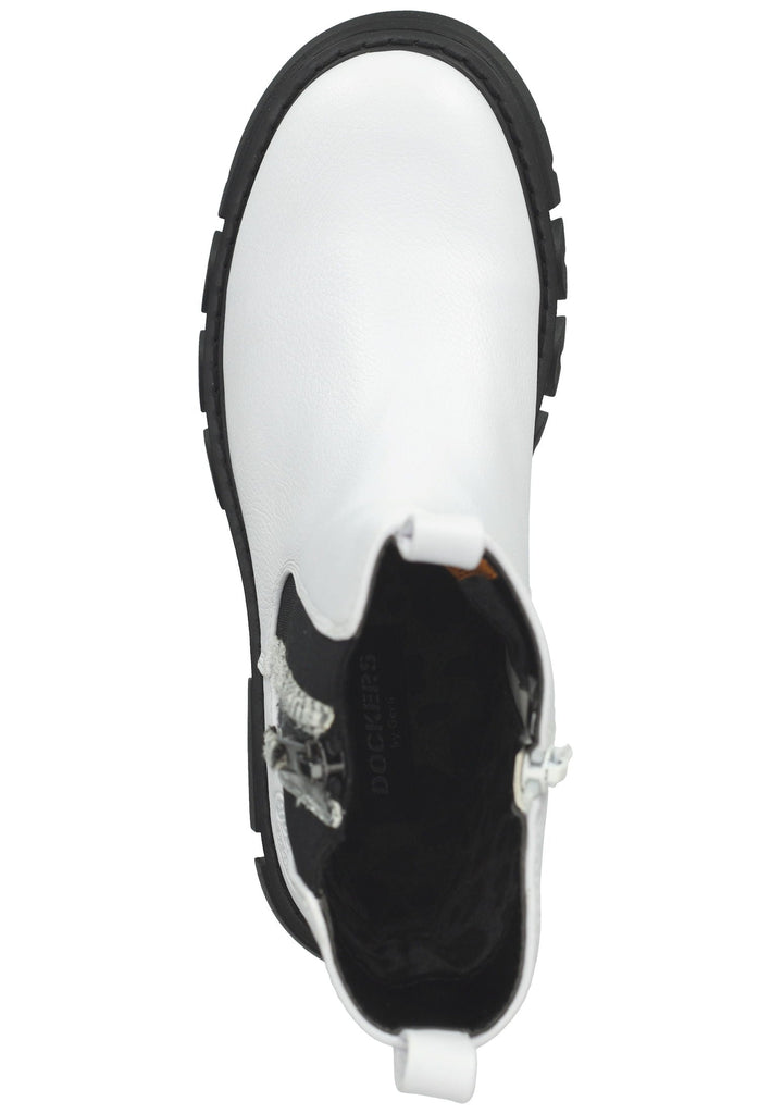 Dockers Stiefelette Lederimitat Weiß