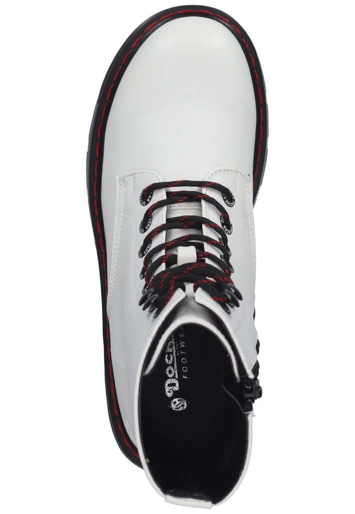 Dockers Stiefelette Lederimitat Weiß/Schwarz