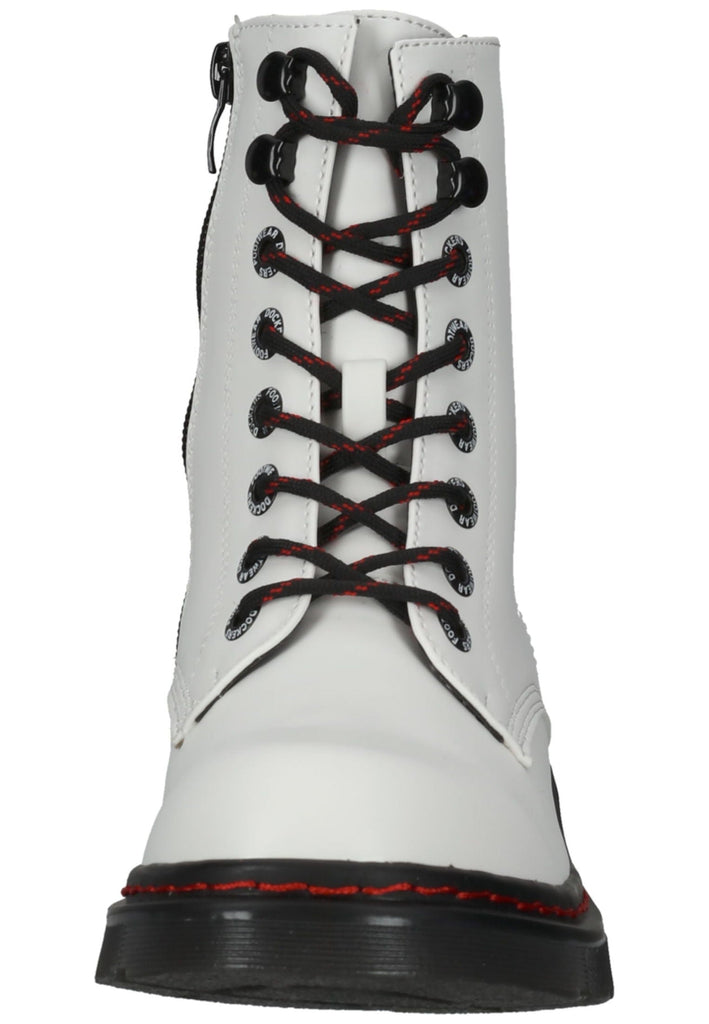 Dockers Stiefelette Lederimitat Weiß/Schwarz