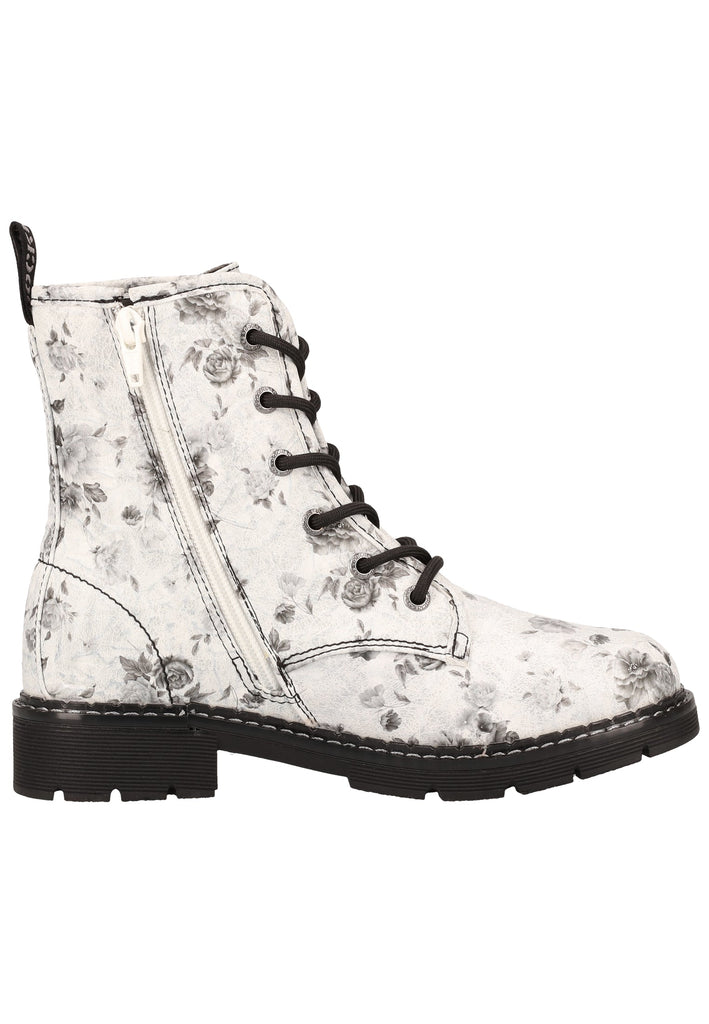 Dockers Stiefelette Lederimitat Weiß/Schwarz Warmfutter