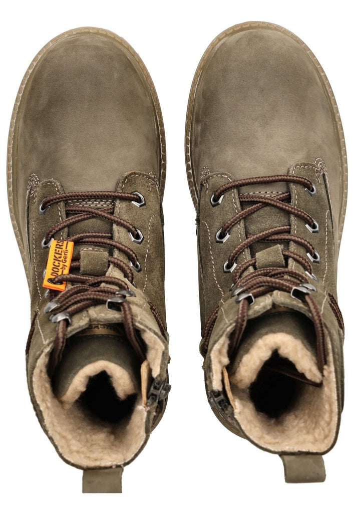 Dockers Stiefelette Nubukleder Khaki Warmfutter