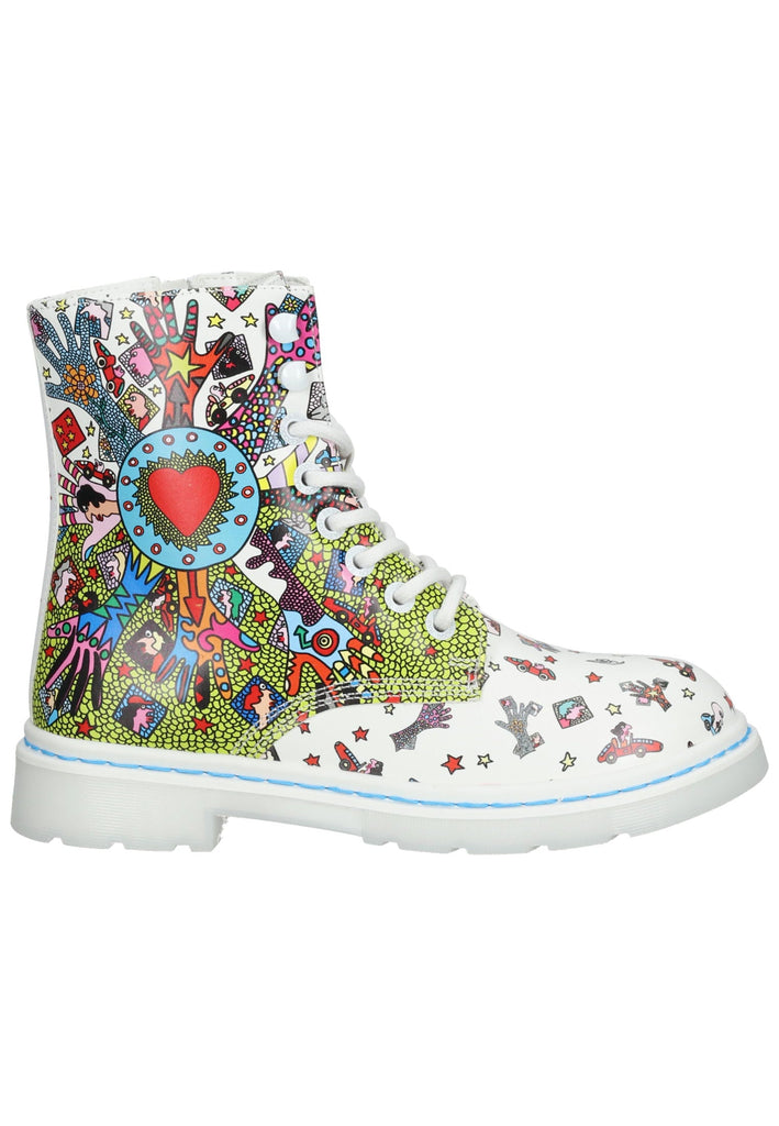 Dockers Stiefelette Polyacryl Weiß/Blau