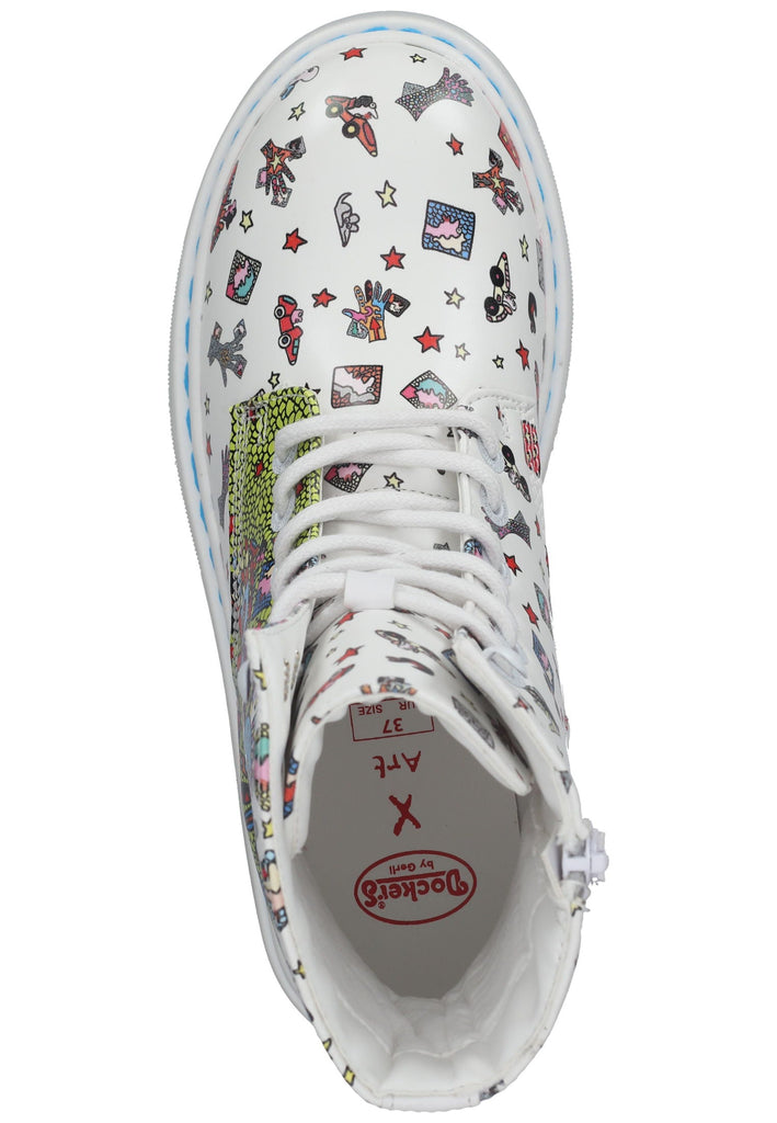 Dockers Stiefelette Polyacryl Weiß/Blau