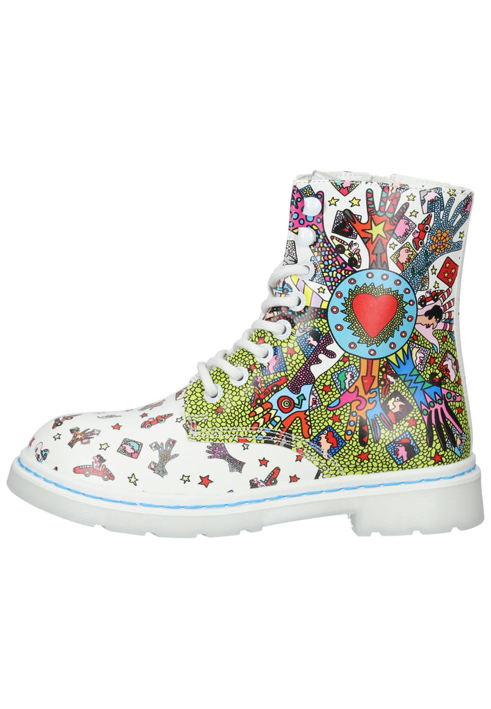 Dockers Stiefelette Polyacryl Weiß/Blau