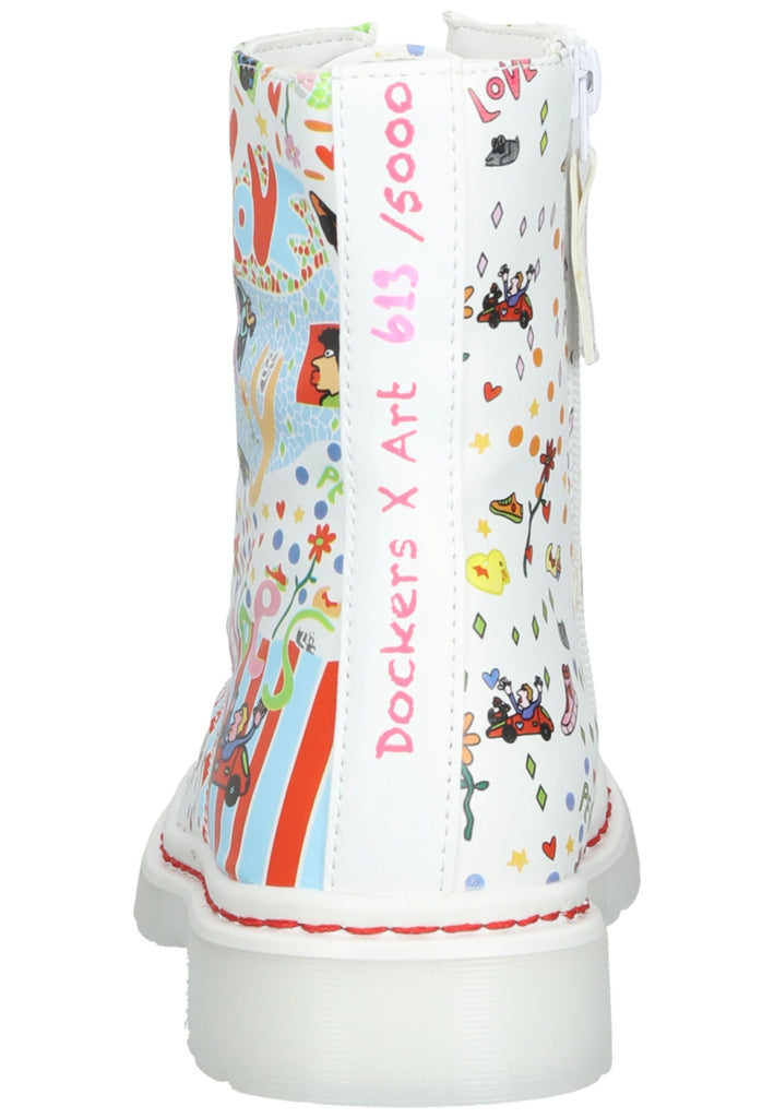 Dockers Stiefelette Polyacryl Weiß/Grün