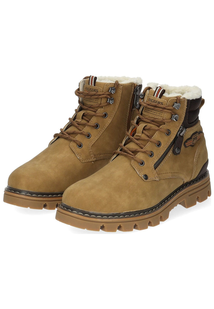 Dockers Stiefelette PU Braun Warmfutter