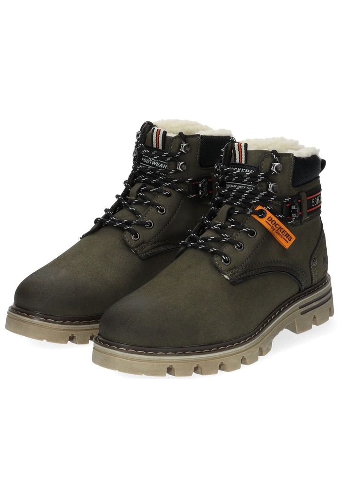 Dockers Stiefelette PU Oliv Warmfutter