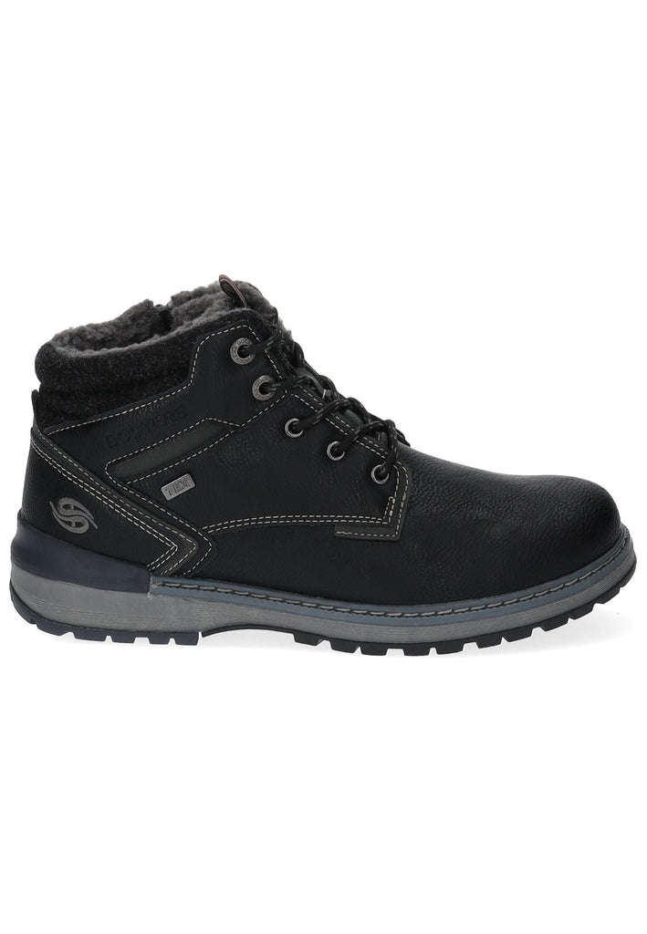 Dockers Stiefelette PU Schwarz/Grau Warmfutter