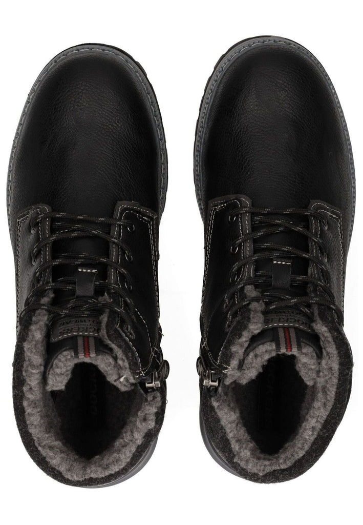 Dockers Stiefelette PU Schwarz/Grau Warmfutter