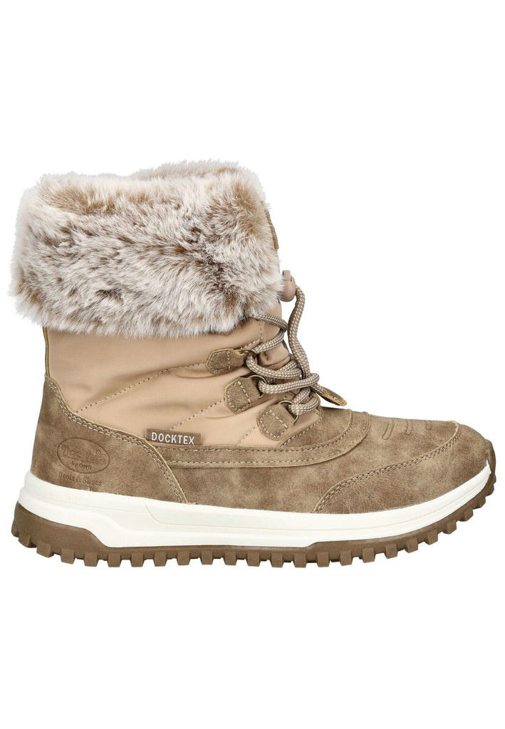Dockers Stiefelette Textil Mittelbraun Warmfutter