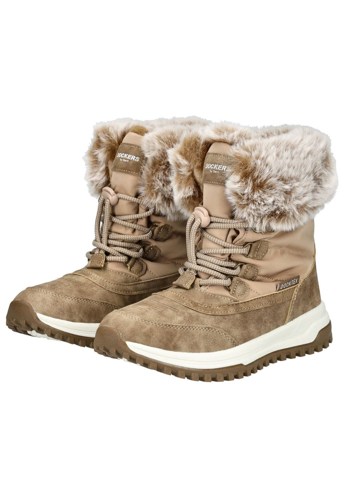 Dockers Stiefelette Textil Mittelbraun Warmfutter