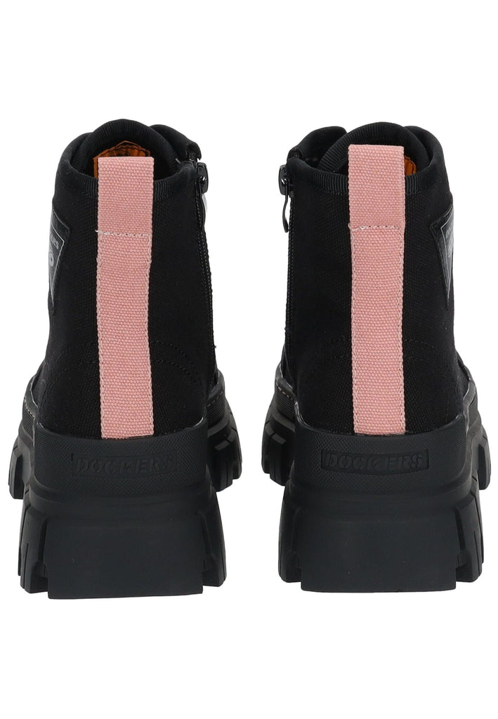 Dockers Stiefelette Textil Schwarz/Rosa