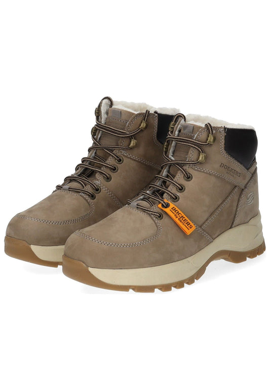 Dockers Stiefelette Textil Taupe Warmfutter