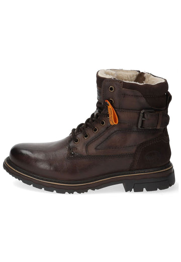 Stiefeletten Dockers Stiefelette Leder Braun Warmfutter