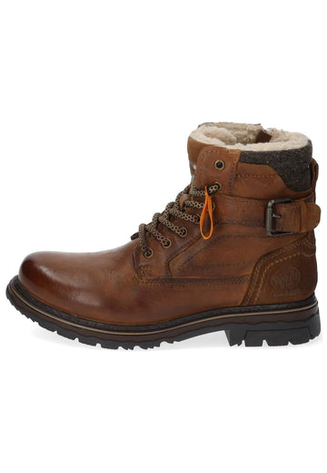 Stiefeletten Dockers Stiefelette Leder Tan Warmfutter