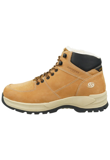 Stiefeletten Dockers Stiefelette Leder Tan Warmfutter