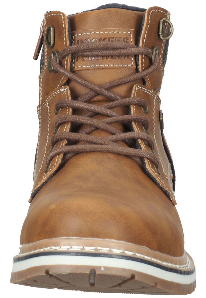 Stiefeletten Dockers Stiefelette Lederimitat Cognac