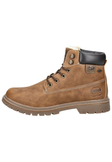 Stiefeletten Dockers Stiefelette Lederimitat Cognac Warmfutter