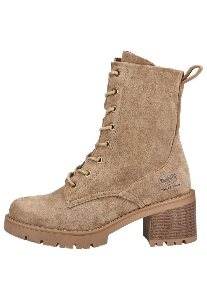 Stiefeletten Dockers Stiefelette Lederimitat Hellbraun Warmfutter