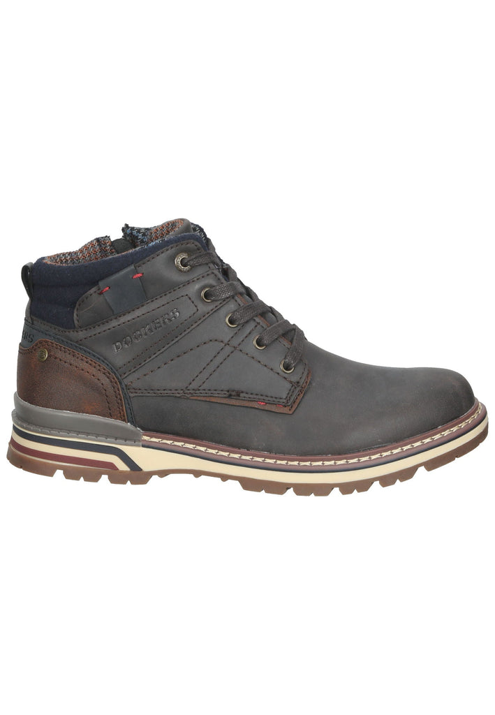 Stiefeletten Dockers Stiefelette Lederimitat Schoko